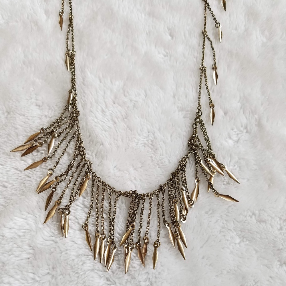 Anthropologie Deergrass Fringe Necklace, NWOT